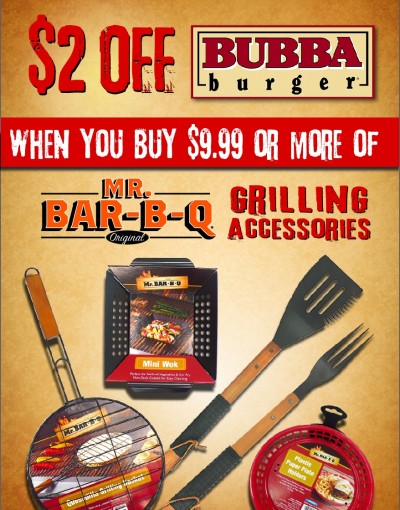 MR BBQ Accessories $2 OFF Bubba Burger